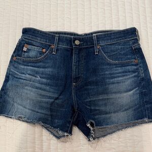 AG Adriano Goldschmied Dark Blue Jean Shorts